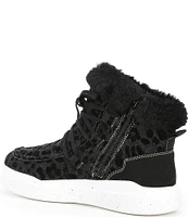 Romika Helsinki 01 Faux Fur Animal Print Lace Up Booties