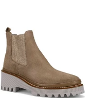 Ron White Emmaline Cashmere Suede Chelsea Wedge Booties