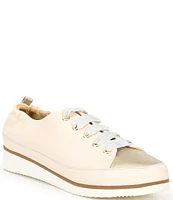 Ron White Nova Metallic Leather Wedge Sneakers