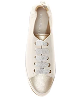 Ron White Nova Metallic Leather Wedge Sneakers