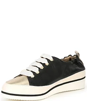 Ron White Nova Metallic Leather Wedge Sneakers