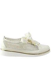 Ron White Novalee Weatherproof Raffia Lace Up Sneakers