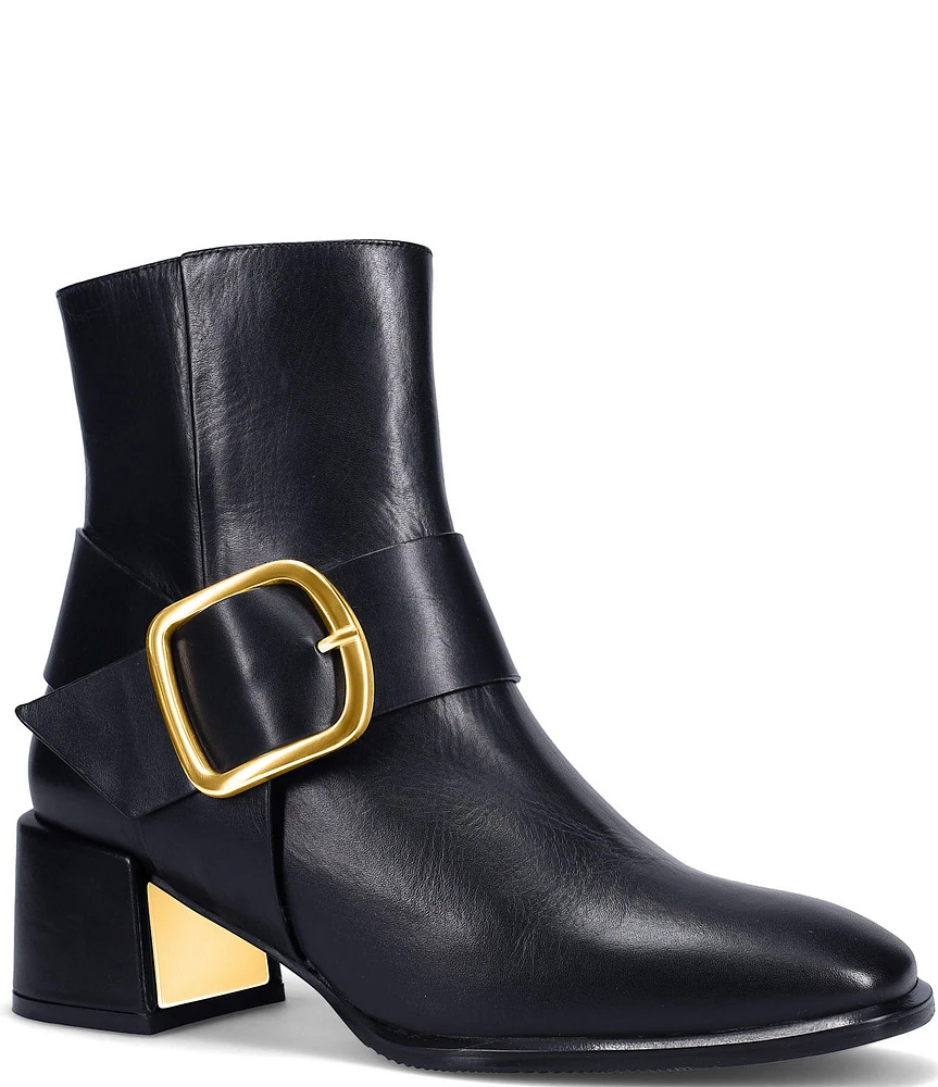 Ron White Palma Buckle Leather Booties