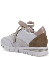 Ron White Zola Leather and Suede Hidden Wedge Sneakers