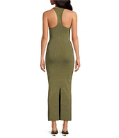 RONNY KOBO Agathe Knit Scoop Neck Sleeveless Rhinestone Detail Maxi Dress