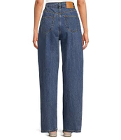 RONNY KOBO Crawford Lightwash Blue Denim Relaxed Straight-Leg High-Rise 5-Pocket Jean