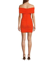 RONNY KOBO Vaughn Knit Jersey Off-the-Shoulder Bodycon Mini Dress