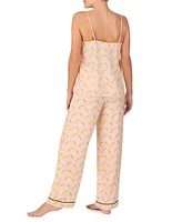 Room Service Banana Print Satin Cami & Pant Pajama Set