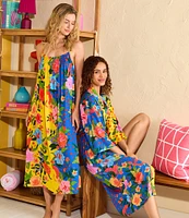 Room Service Multi Floral Print Sleeveless Round Neck Woven Chemise