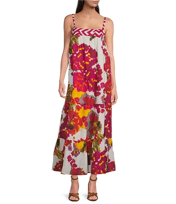 Ro's Garden Natasha Kobe Sleeveless Square Neckline Maxi Dress