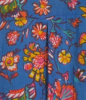Ro's Garden Netherlands Button Front Collar Short Sleeve Shirt