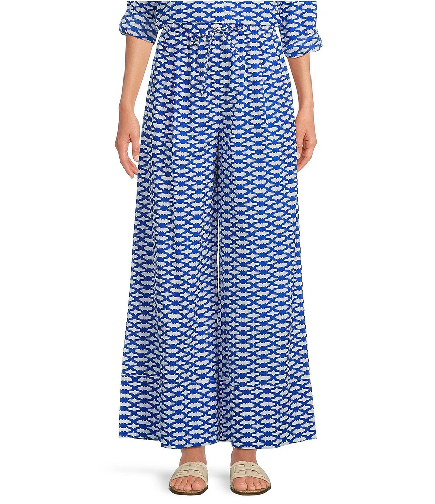 Ro's Garden Nico Tie Waist Wide Leg Coordinating Pants