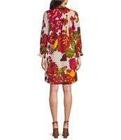 Ro's Garden Talia Kobe Pink 3/4 Sleeve Button Down Short Dress