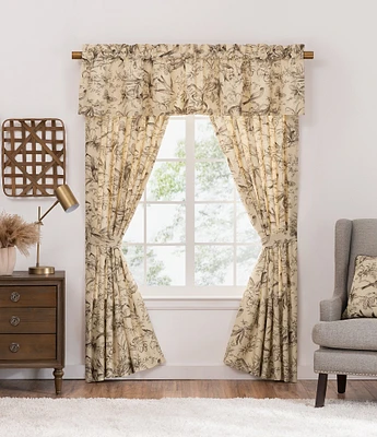 Rose Tree Birds of Paradise Window Treatment