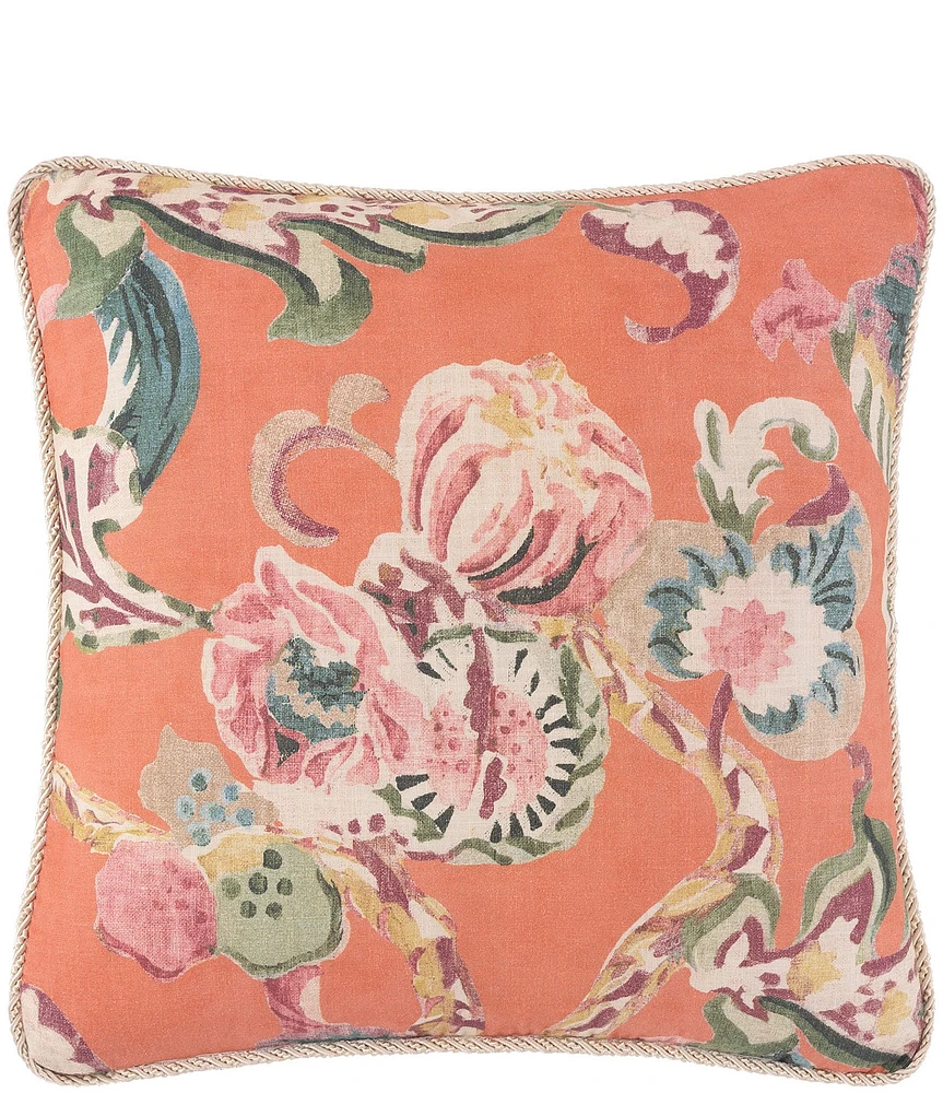 Rose Tree Cara Floral Printed Decorative Square Pillow