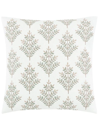 Rose Tree Komodo Foliage Embroidered Square Pillow