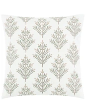 Rose Tree Komodo Foliage Embroidered Square Pillow