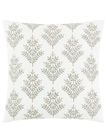 Rose Tree Komodo Foliage Embroidered Square Pillow