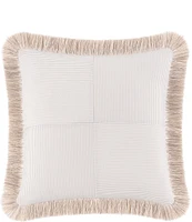 Rose Tree Komodo Fringed Trim Reversible Decorative Square Pillow