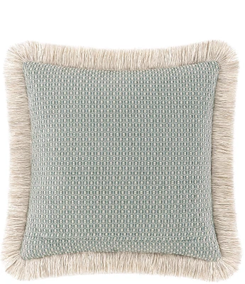 Rose Tree Komodo Fringed Trim Reversible Decorative Square Pillow