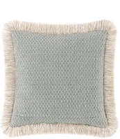 Rose Tree Komodo Fringed Trim Reversible Decorative Square Pillow