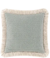 Rose Tree Komodo Fringed Trim Reversible Decorative Square Pillow