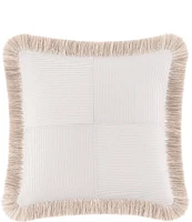 Rose Tree Komodo Fringed Trim Reversible Decorative Square Pillow