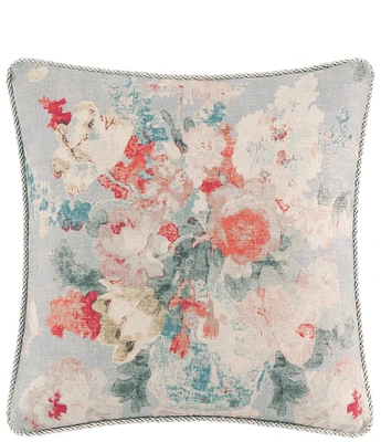 Rose Tree Penelope Floral Bouquet Print Square Pillow