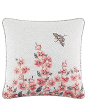 Rose Tree Talia Floral Embroidered Square Pillow