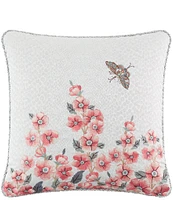 Rose Tree Talia Floral Embroidered Square Pillow