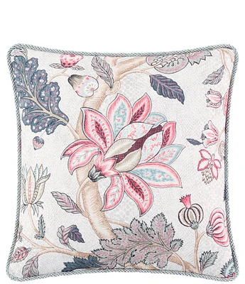 Rose Tree Talia Jacobean Floral Printed Square Pillow