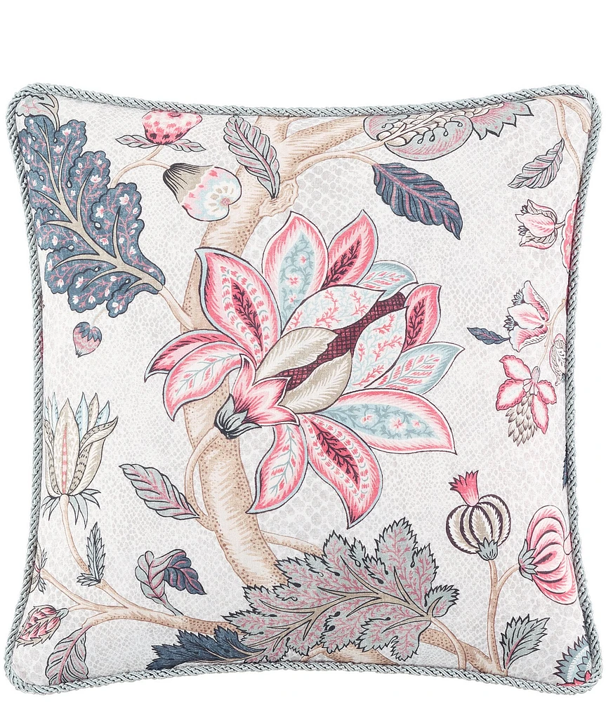 Rose Tree Talia Jacobean Floral Printed Square Pillow
