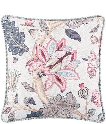 Rose Tree Talia Jacobean Floral Printed Square Pillow