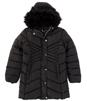 Rothschild Big Girls 7-16 Cross Quilt Longline Coat