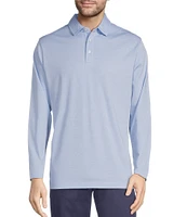 Roundtree & Yorke Easy Care Long Sleeve Solid Jacquard Polo Shirt