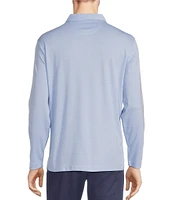 Roundtree & Yorke Easy Care Long Sleeve Solid Jacquard Polo Shirt