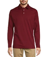 Roundtree & Yorke Easy Care Long Sleeve Solid Jacquard Polo Shirt