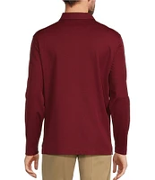 Roundtree & Yorke Easy Care Long Sleeve Solid Jacquard Polo Shirt