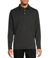 Roundtree & Yorke Easy Care Long Sleeve Solid Jacquard Polo Shirt