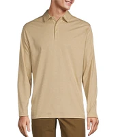 Roundtree & Yorke Easy Care Long Sleeve Solid Jacquard Polo Shirt