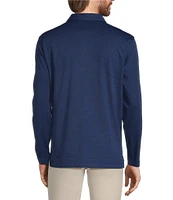 Roundtree & Yorke Easy Care Long Sleeve Solid Jacquard Polo Shirt