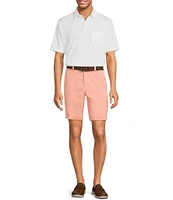 Roundtree & Yorke The Fairway 9#double; Flat Front Classic Fit Performance Shorts