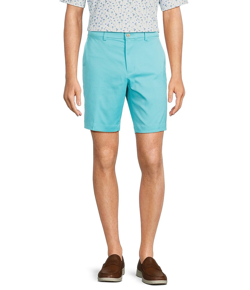 Roundtree & Yorke The Fairway 9#double; Flat Front Classic Fit Performance Shorts