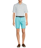 Roundtree & Yorke The Fairway 9#double; Flat Front Classic Fit Performance Shorts