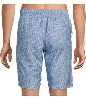 Roundtree & Yorke Abstract Fish 10#double; Swim Trunks