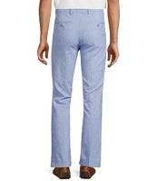 Roundtree & Yorke Andrew Fit Flat Front Solid Linen Chinos