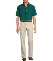Roundtree & Yorke Andrew Fit Flat Front Solid Linen Chinos