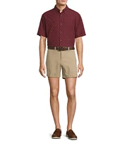 Roundtree & Yorke Big & Tall Short Sleeve Clip Dobby Sport Shirt