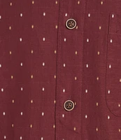 Roundtree & Yorke Big & Tall Short Sleeve Clip Dobby Sport Shirt