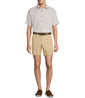 Roundtree & Yorke Big & Tall Short Sleeve Textured Solid Sport Shirt